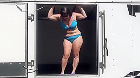 Falicha Karr In Busty Bbw Wife Fucked Next To Her Husbands Truck