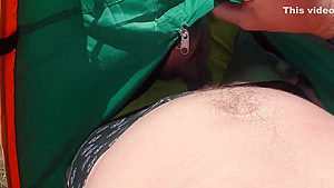 Risky Camping Blowjob Ends With Cum In Mouth - Letty Black