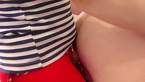 The girl fucks her fat girlfriend with a strapon